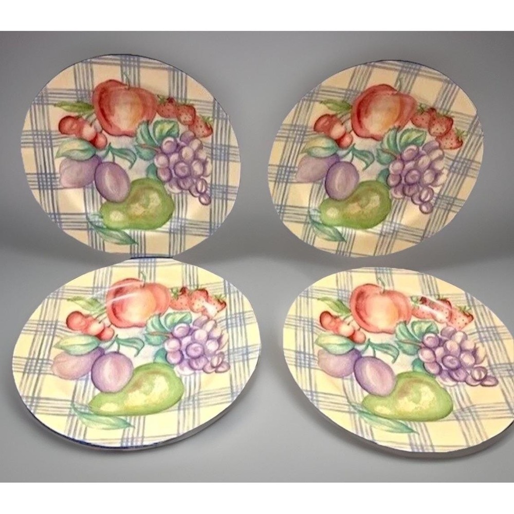 American Atelier Dish Set Plates Cottage Shabby 4 PC Plate Farmhouse VTG 8" Side